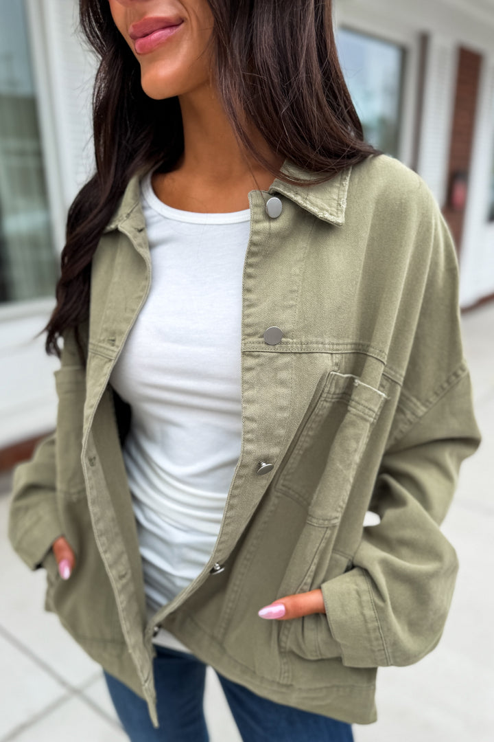 Cooler Days Jacket (Light Olive)