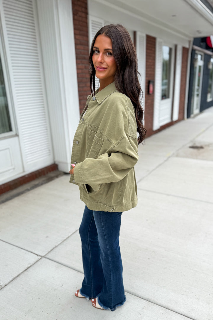 Cooler Days Jacket (Light Olive)