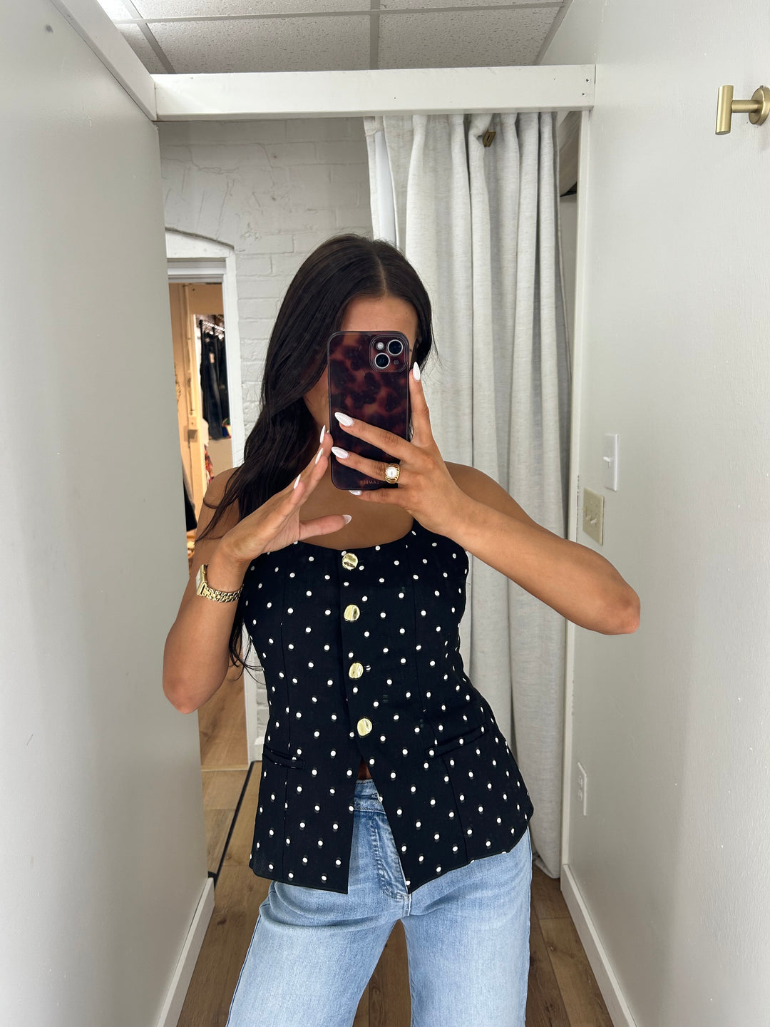 Dots For Days Tank (Black)