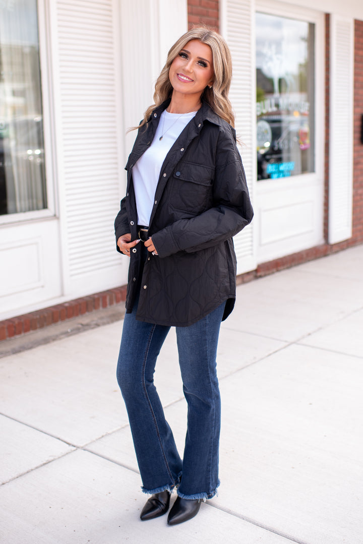 The Sutton Quilted Jacket (Black)
