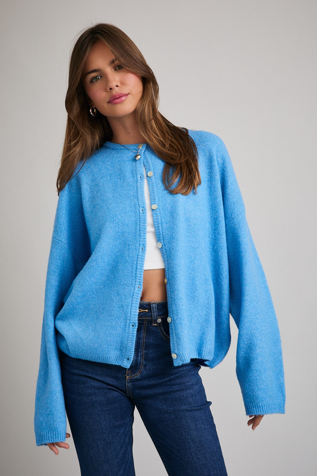 Skyline Oversized Cardigan (Blue)