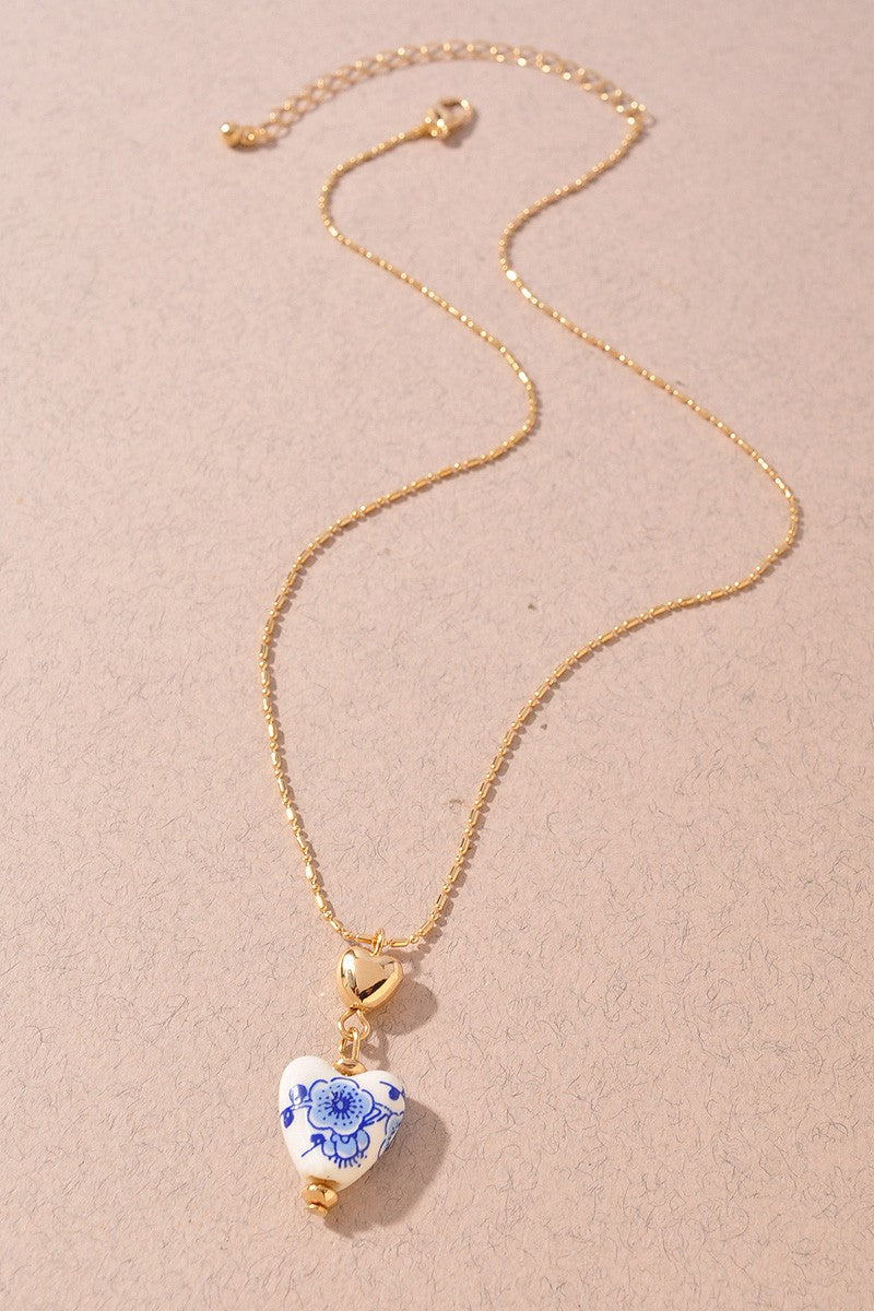 Love Letter Heart Necklace (Gold)