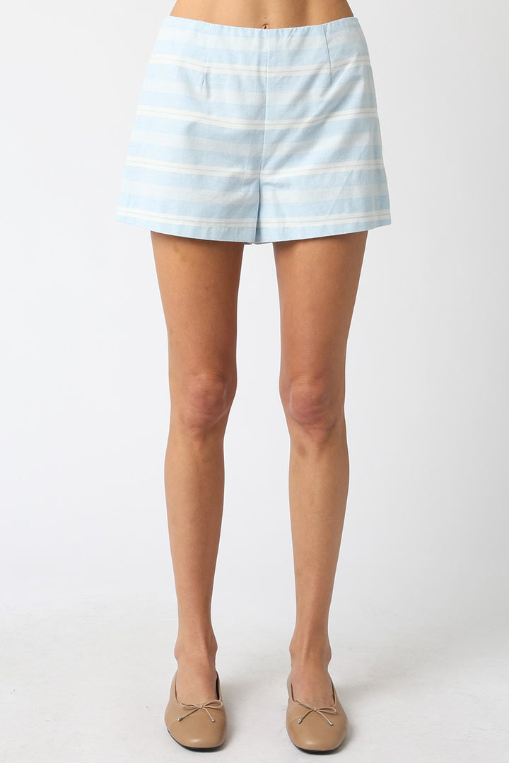 Malta Striped Shorts (Light Blue)
