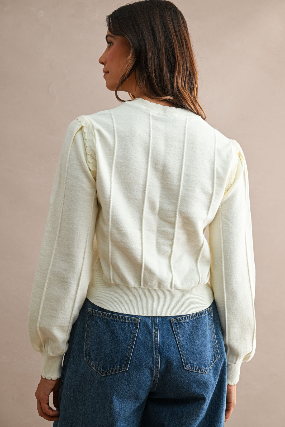 Fall Flowers Sweater (Ivory)
