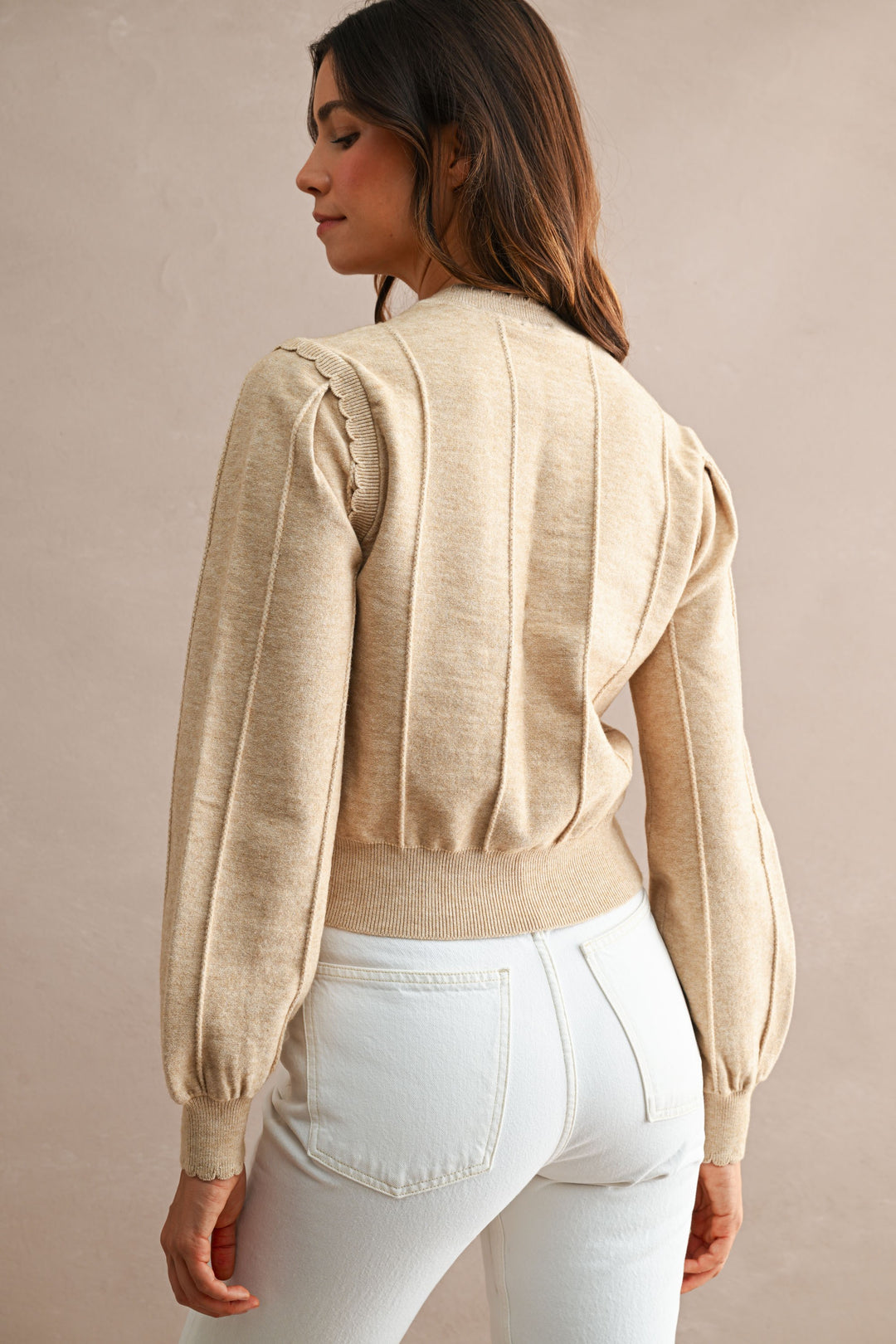 Fall Flowers Sweater (Tan)