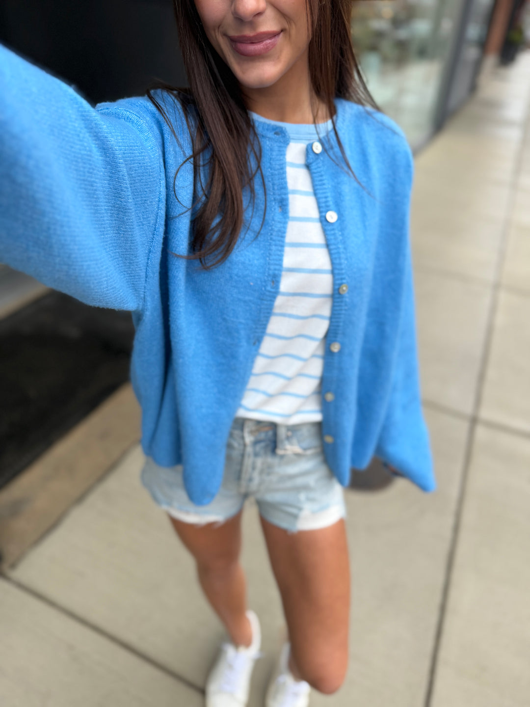 Skyline Oversized Cardigan (Blue)