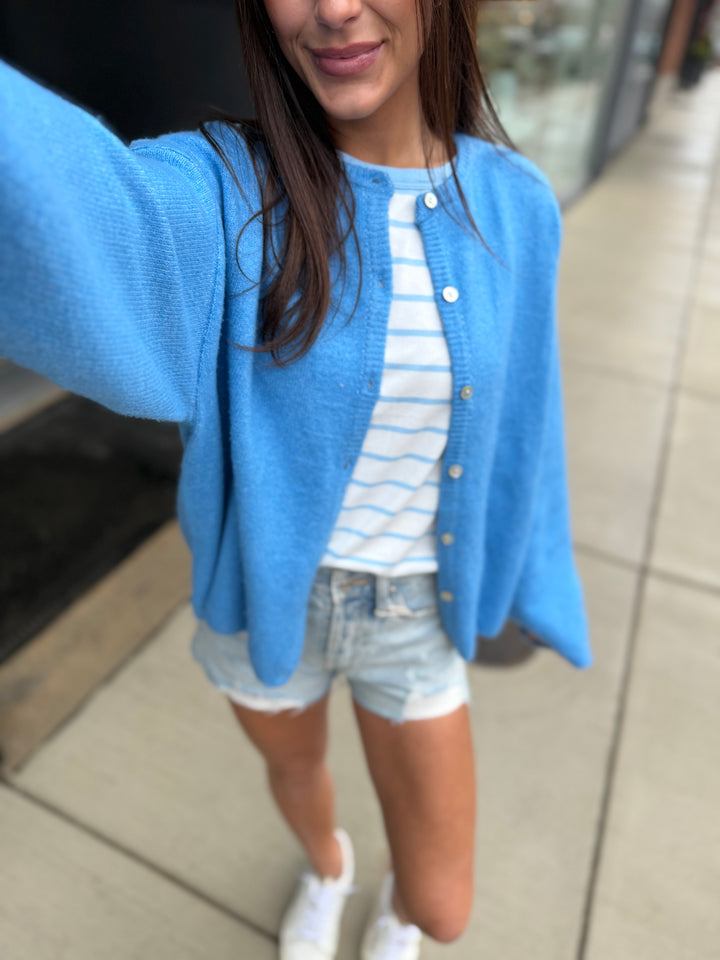 Skyline Oversized Cardigan (Blue)