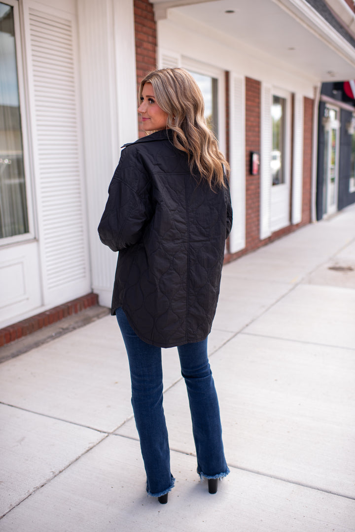 The Sutton Quilted Jacket (Black)
