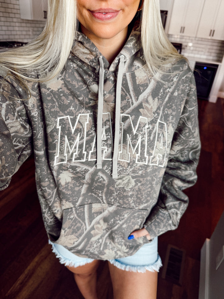 Camo Embroidered Mama Hoodie