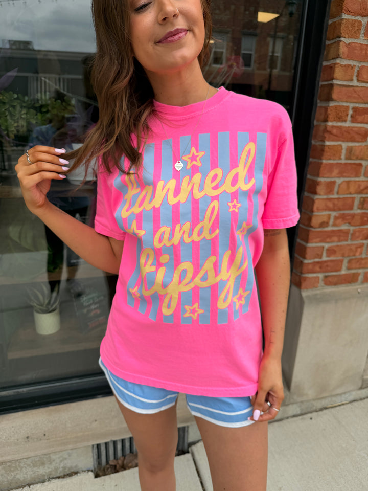 Tanned & Tipsy Graphic T-Shirt