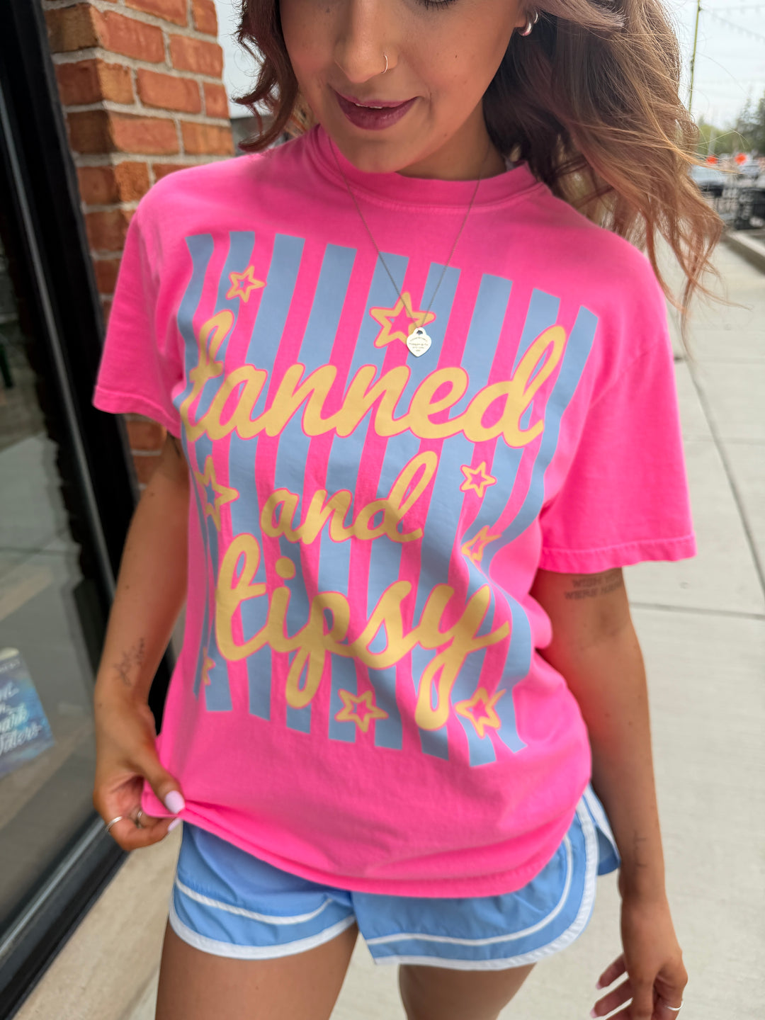 Tanned & Tipsy Graphic T-Shirt