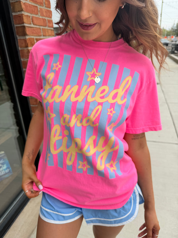 Tanned & Tipsy Graphic T-Shirt