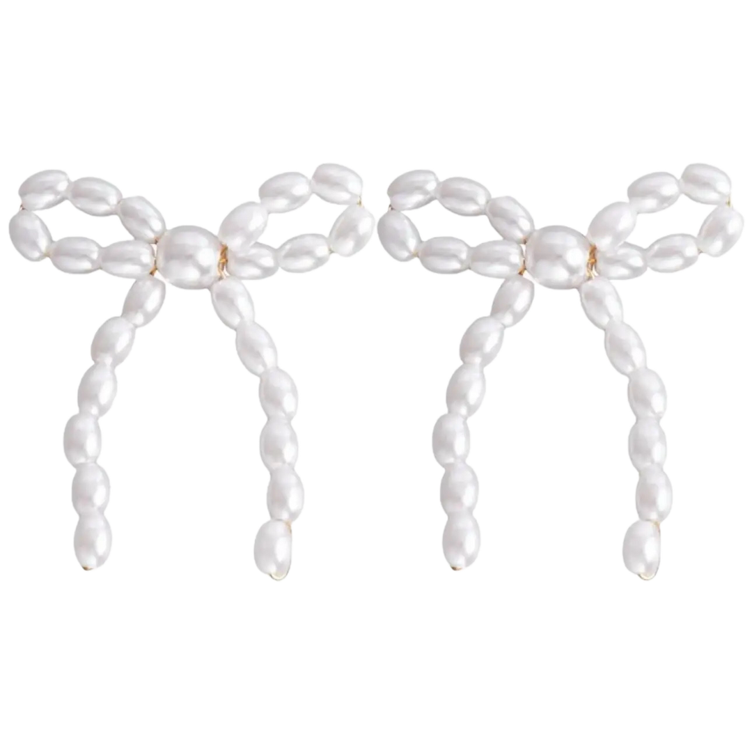 30A Pearl Bow Studs