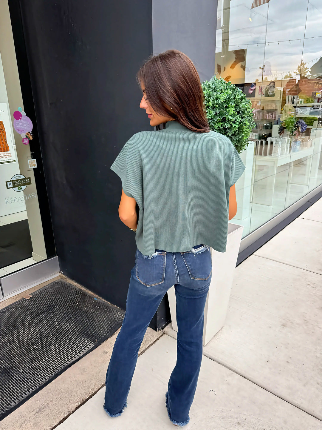 Simple Moments Mock Neck Sweater (Jade)