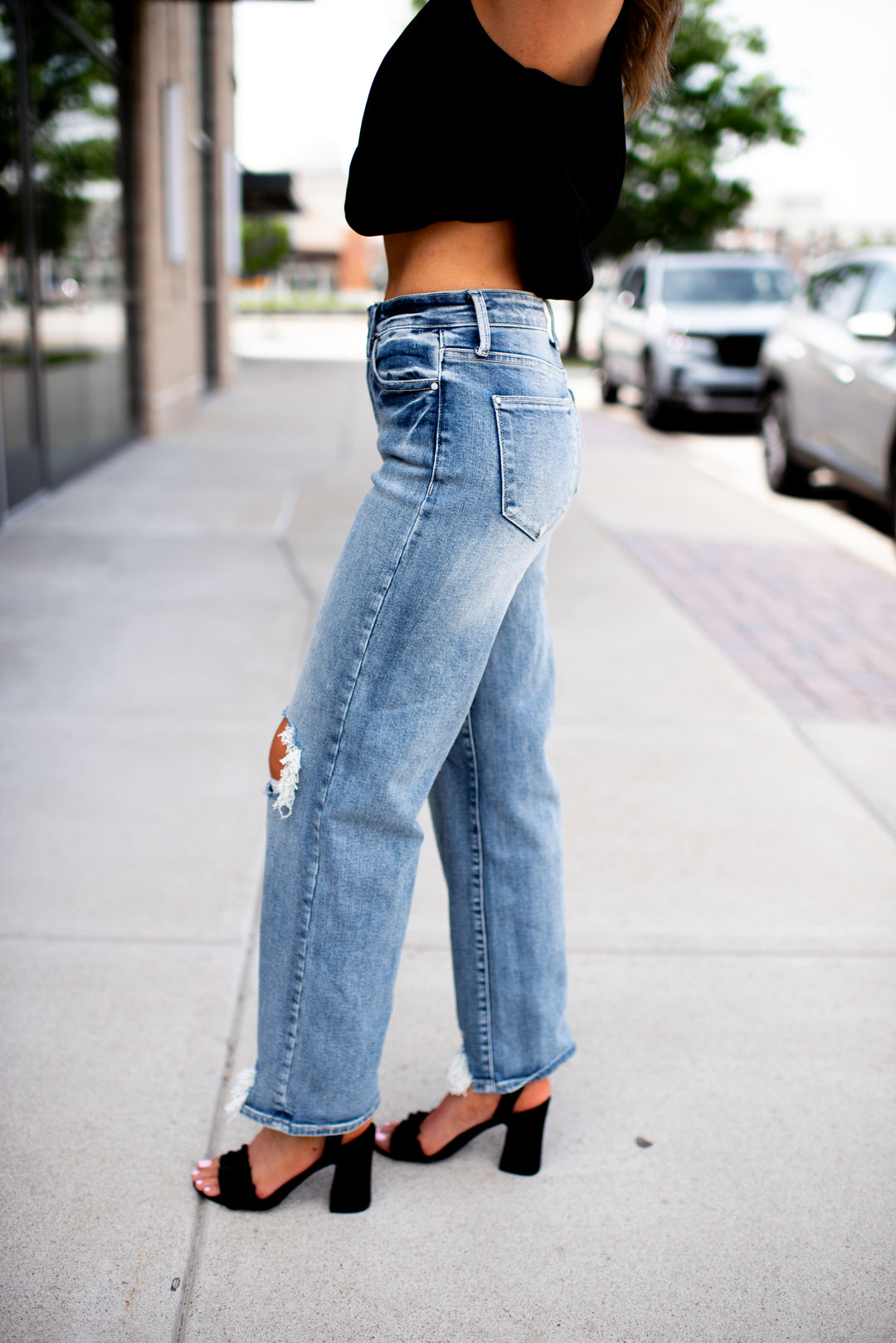 Tinsley Straight Wide Denim (Medium Wash)