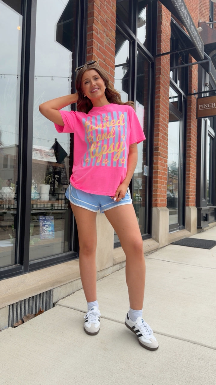 Tanned & Tipsy Graphic T-Shirt