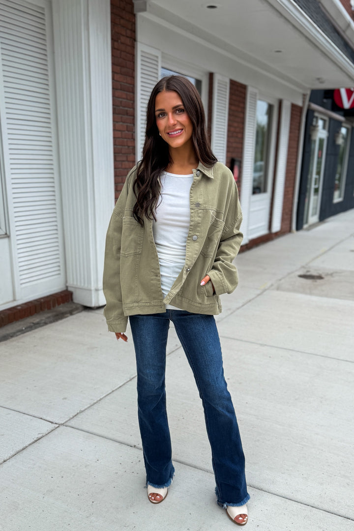 Cooler Days Jacket (Light Olive)