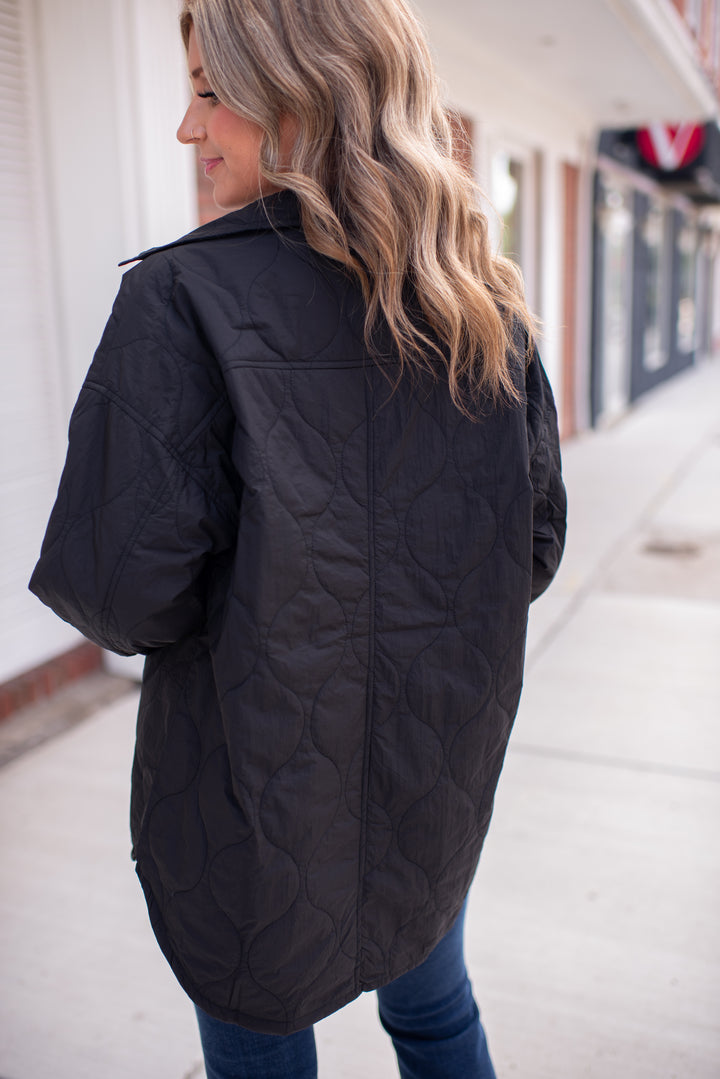 The Sutton Quilted Jacket (Black)