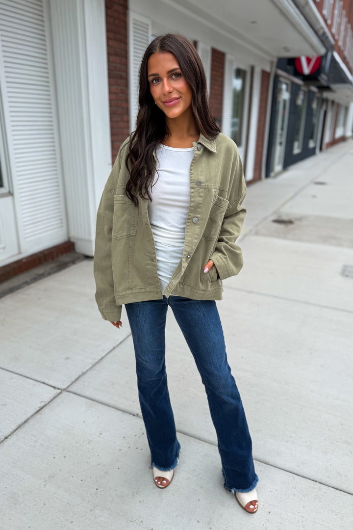 Cooler Days Jacket (Light Olive)