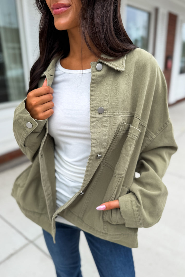 Cooler Days Jacket (Light Olive)