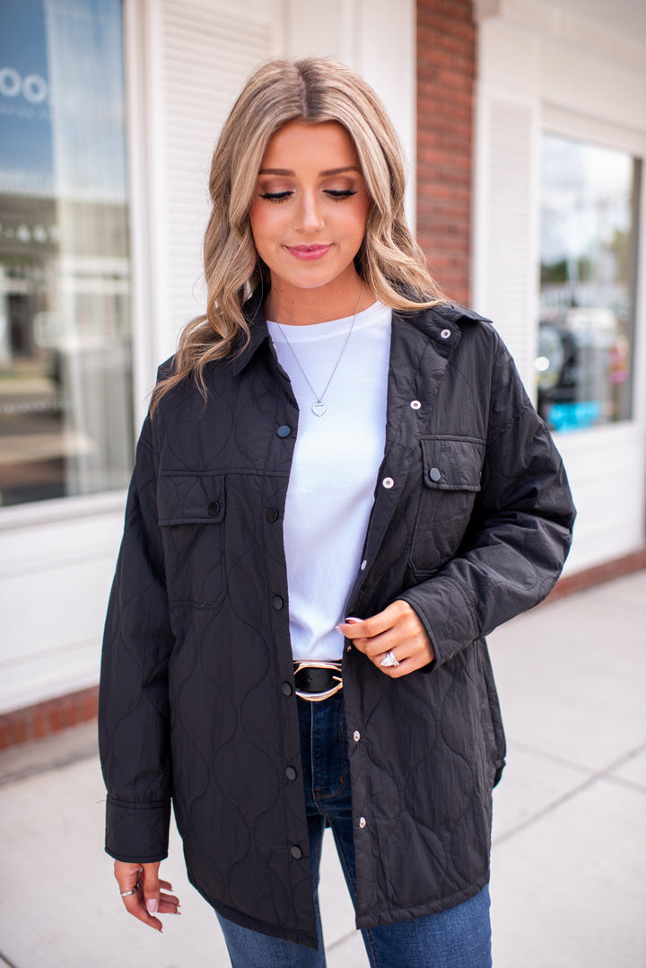 The Sutton Quilted Jacket (Black)