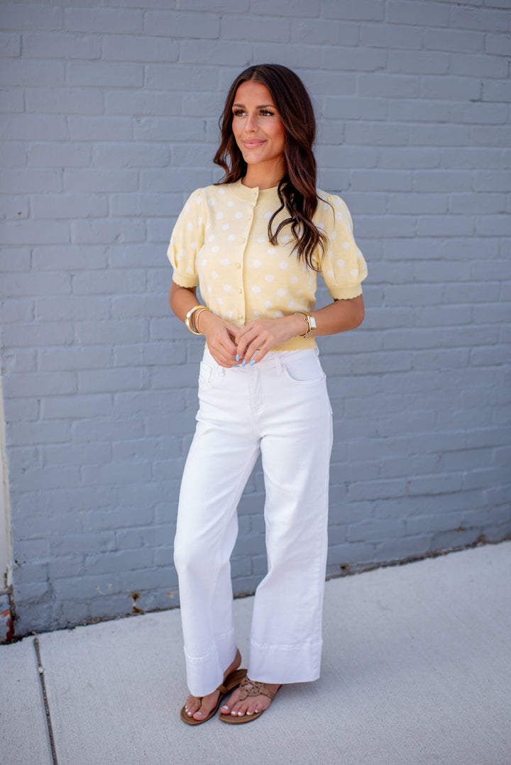 Daffodil Dotted Cardigan (Yellow)
