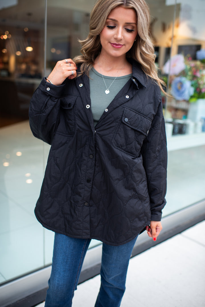 The Sutton Quilted Jacket (Black)