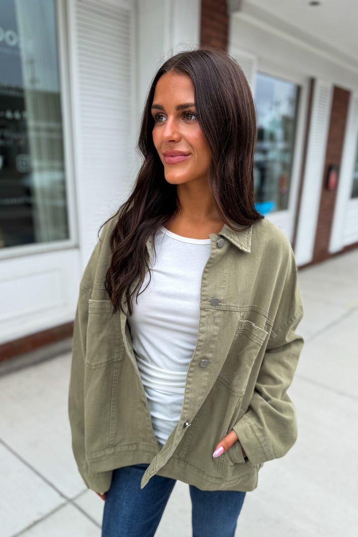 Cooler Days Jacket (Light Olive)