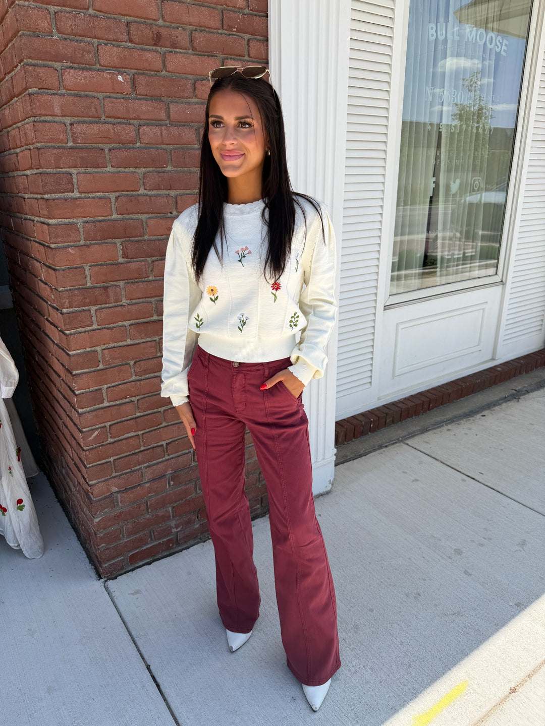 Fall Flowers Sweater (Ivory)