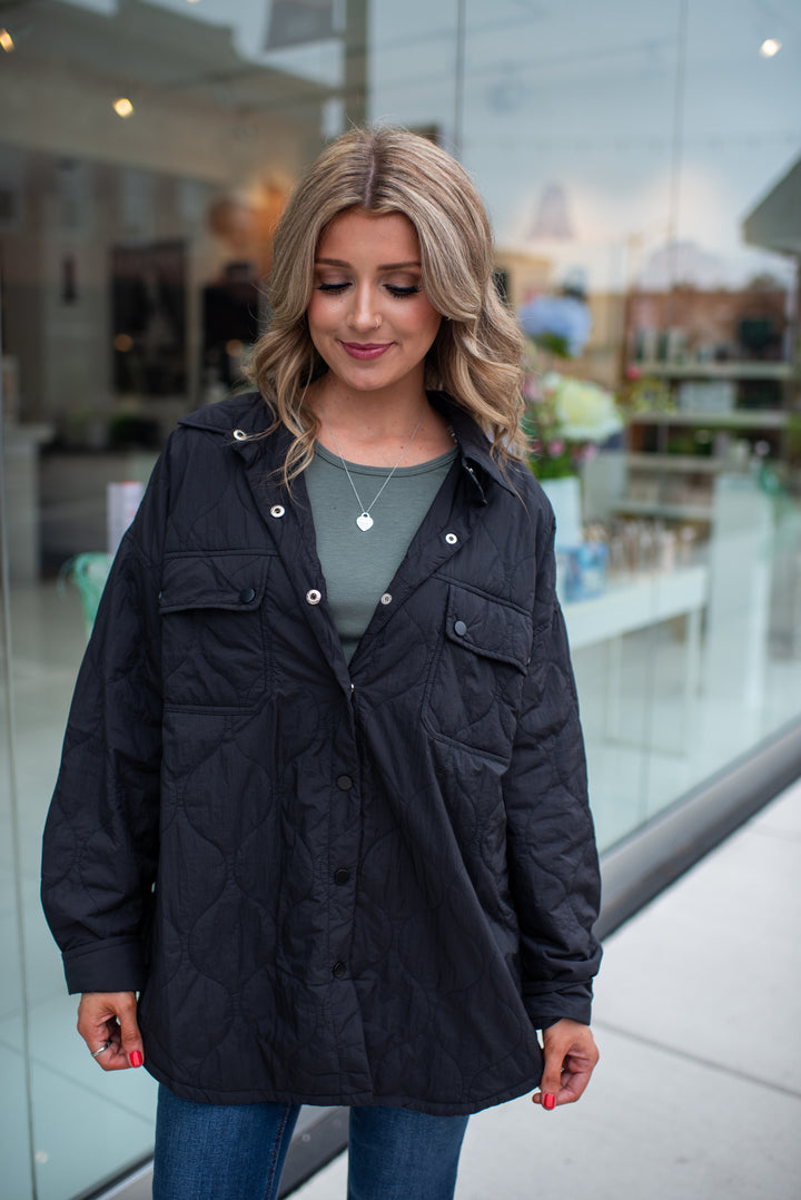 The Sutton Quilted Jacket (Black)