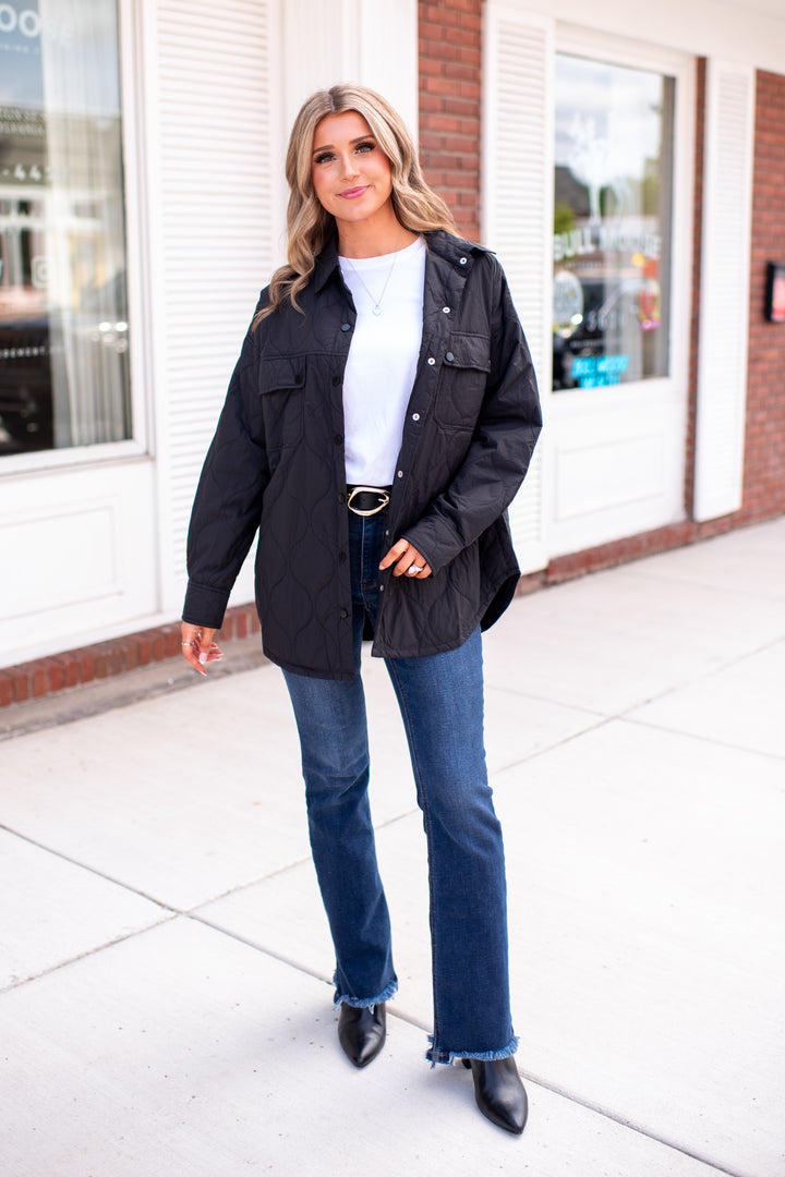 The Sutton Quilted Jacket (Black)
