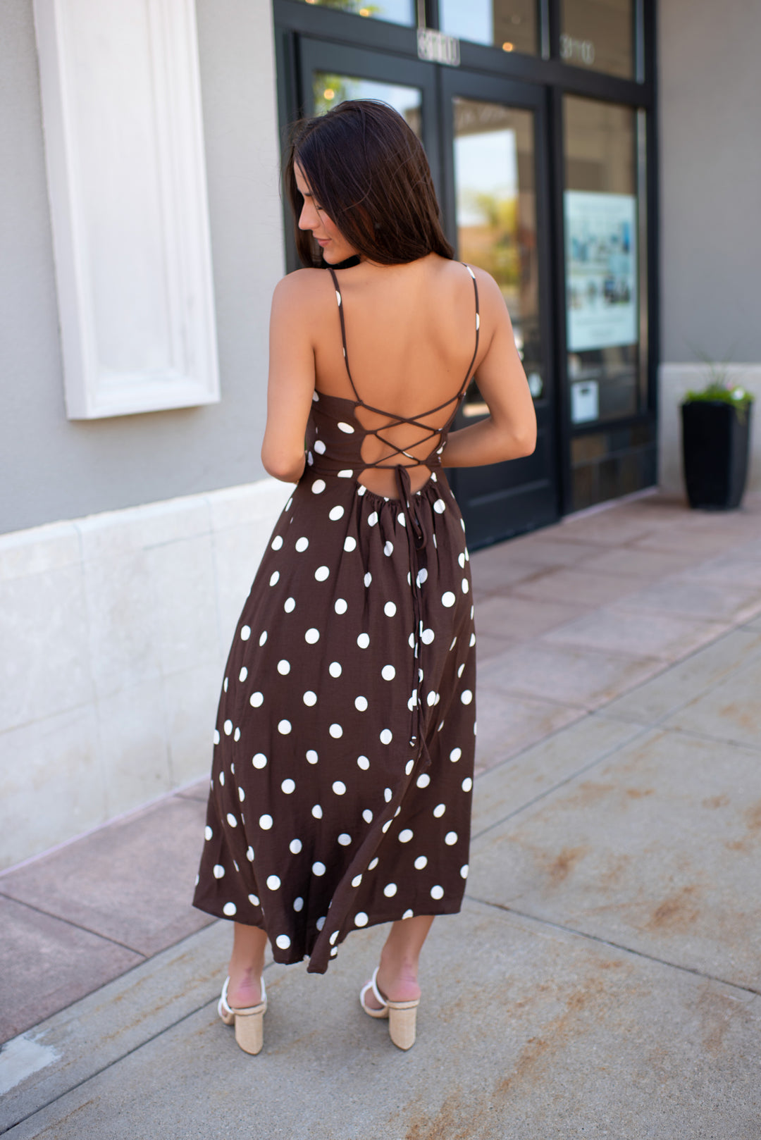 Pretty Woman Midi Dress (Brown)