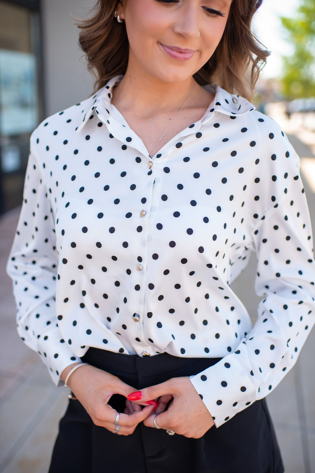 Spotted on You Blouse (White)