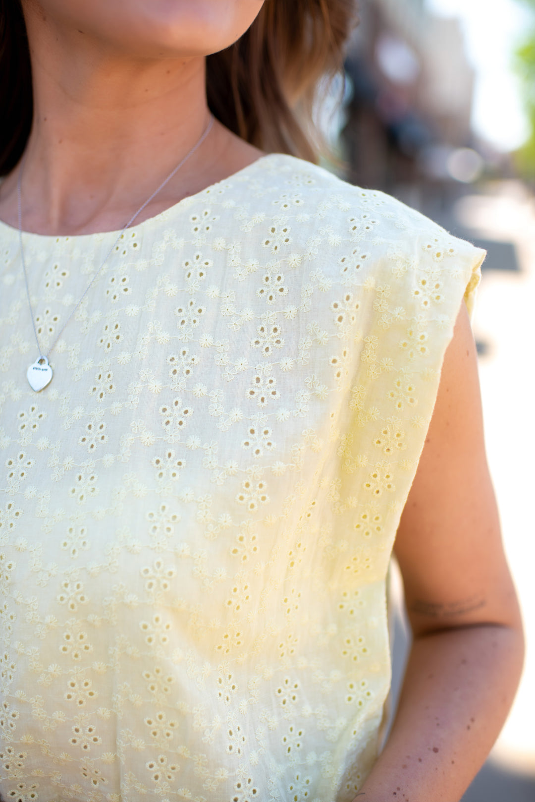Dandelion Eyelet Tank (Yellow)