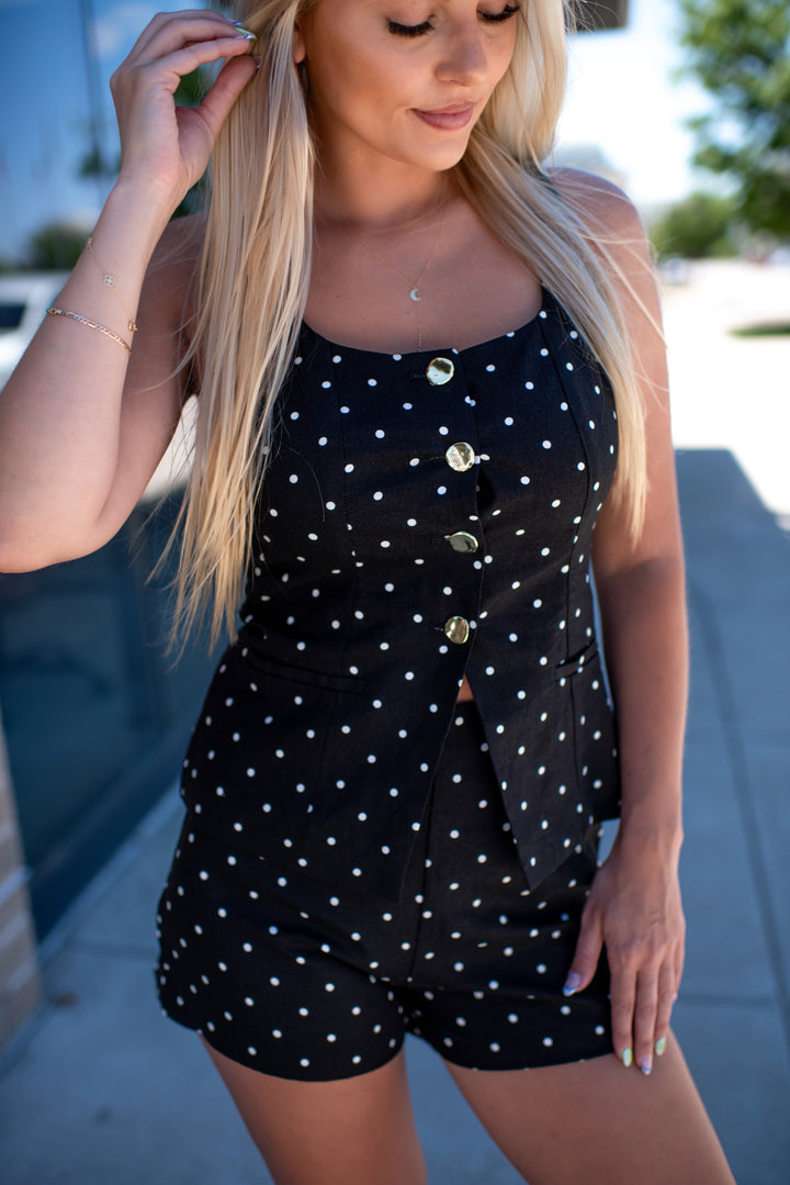 Polka Party Shorts (Black)