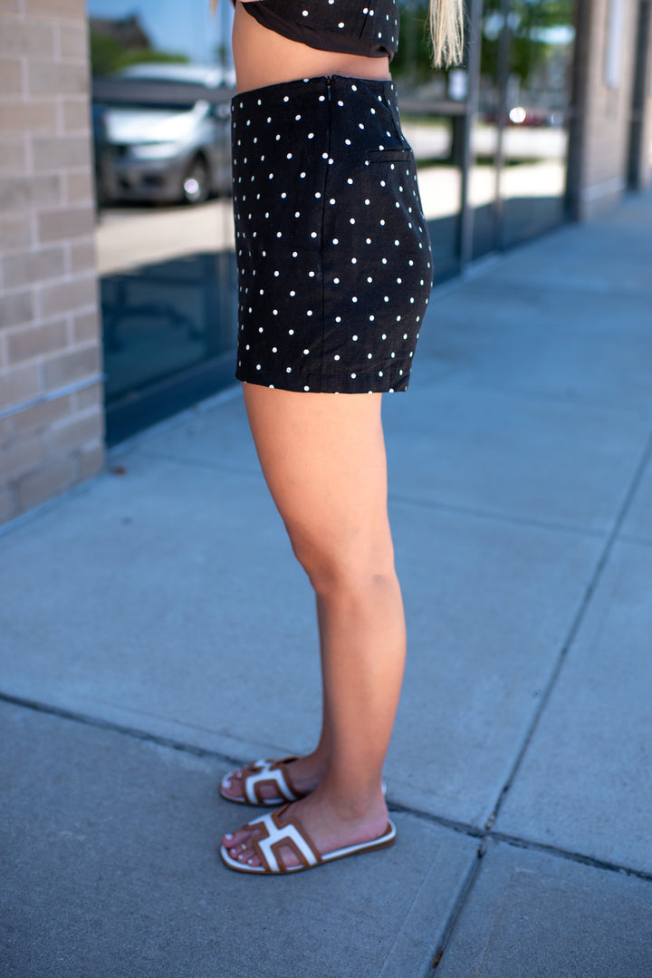 Polka Party Shorts (Black)