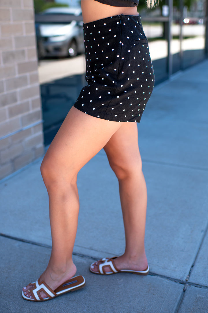 Polka Party Shorts (Black)