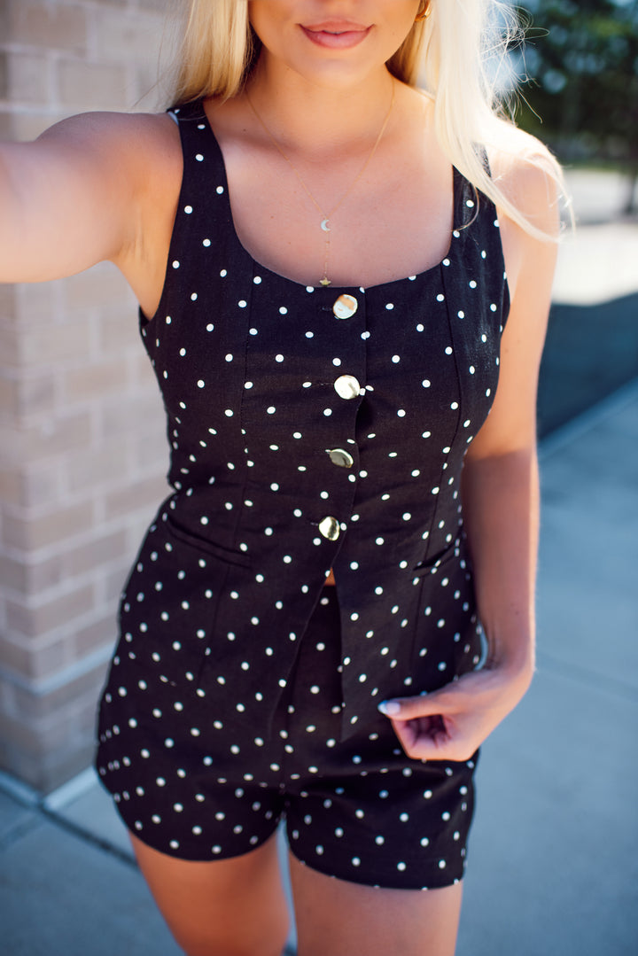 Dots For Days Tank (Black)