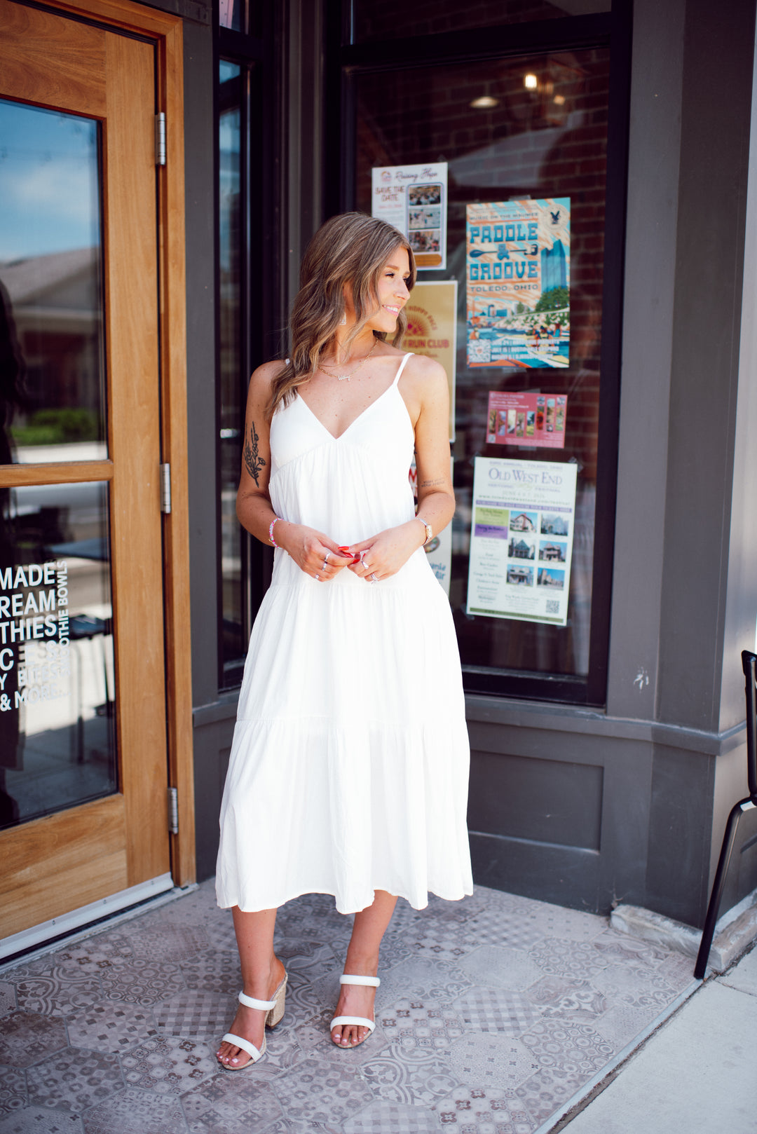 Ivory Lane Midi Dress (Ivory)