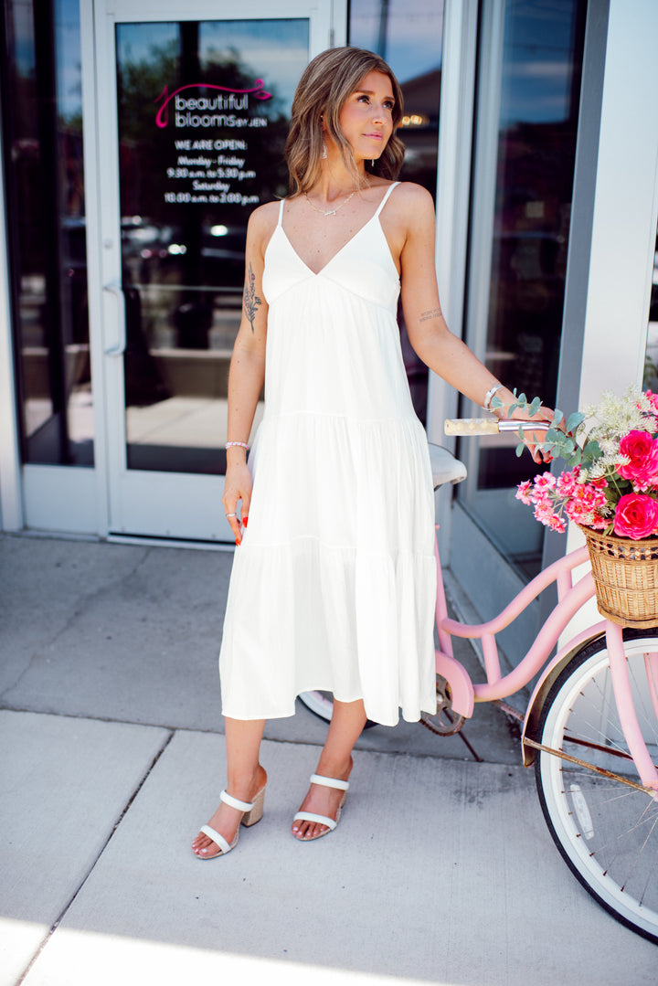 Ivory Lane Midi Dress (Ivory)