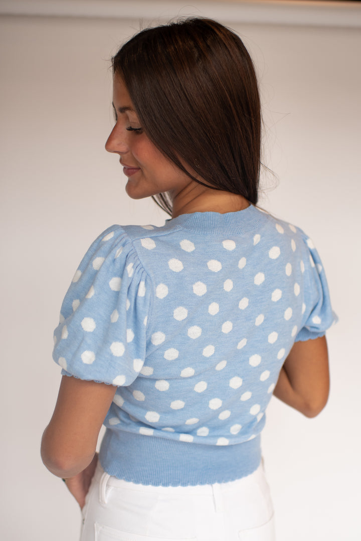 Daffodil Dotted Cardigan (Blue)