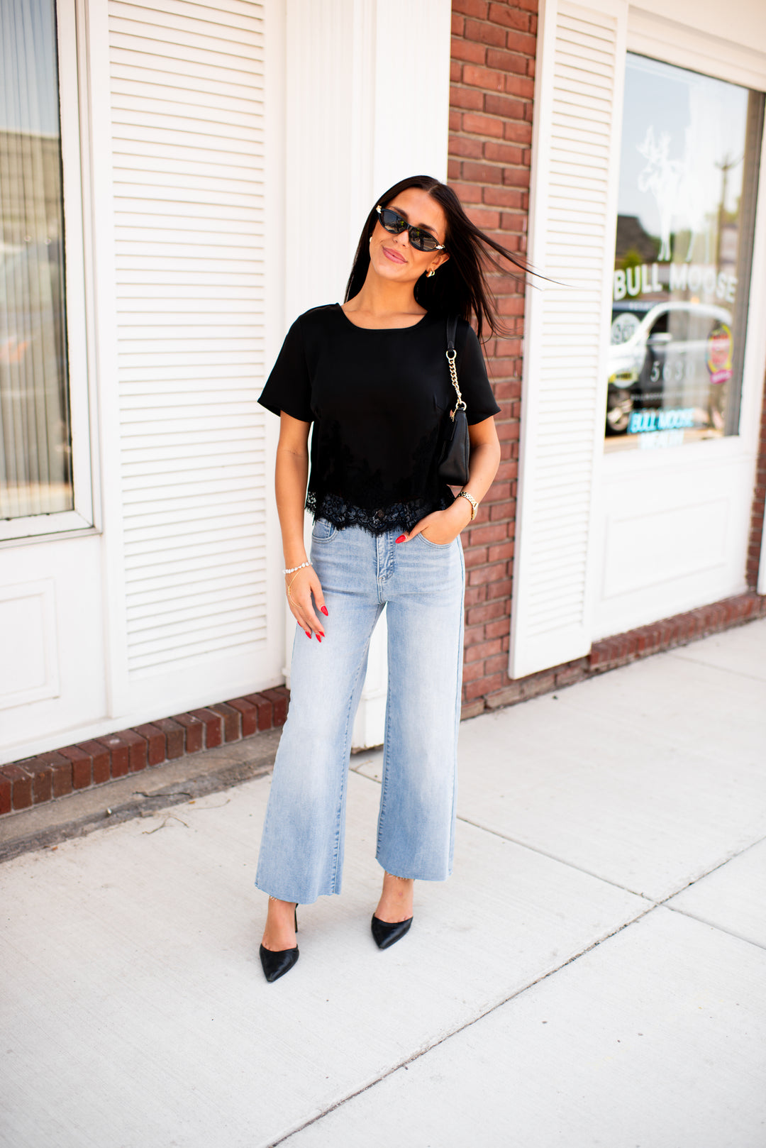 Lace in Love Top (Black)