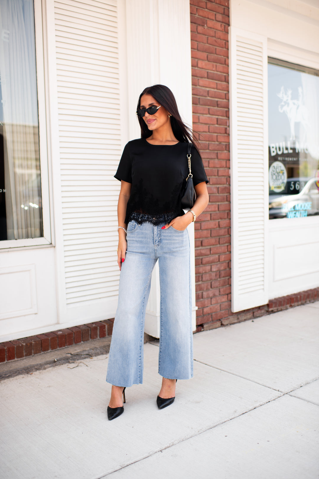 Lace in Love Top (Black)