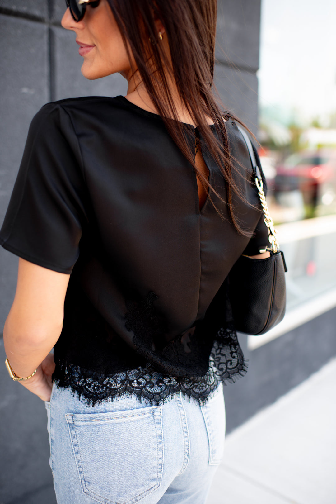 Lace in Love Top (Black)