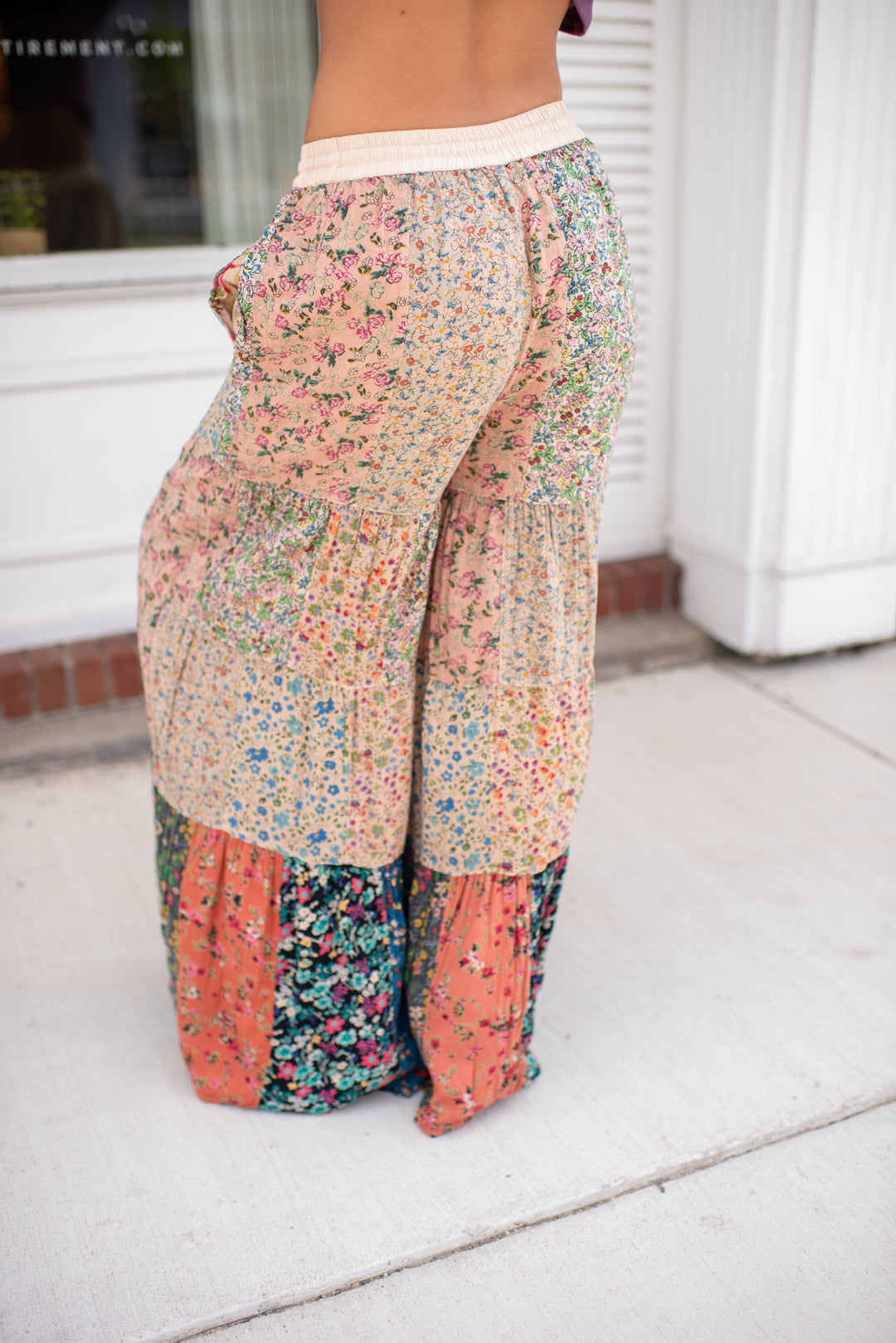 Magnolia Patchwork Pants (Latte)