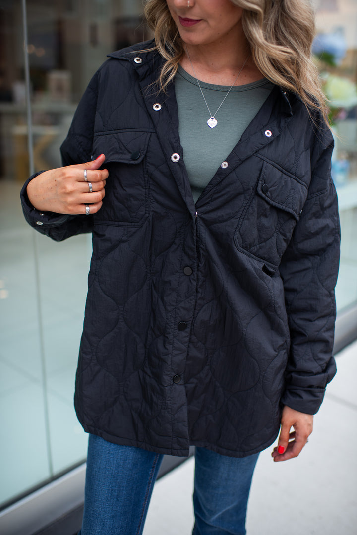 The Sutton Quilted Jacket (Black)