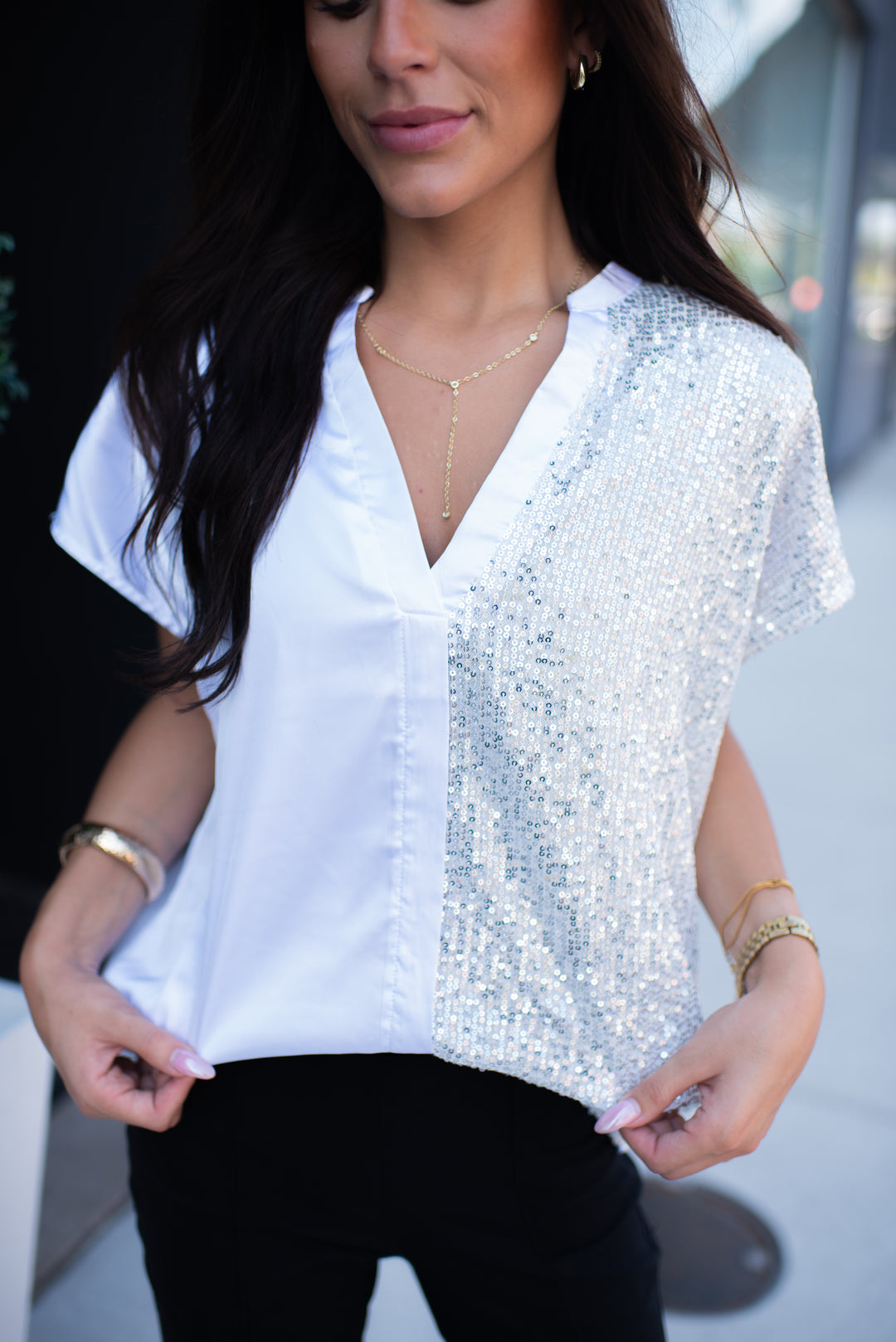 Night On The Town Top (Silver)