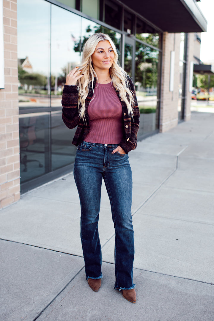 Campfire Cozy Cardigan (Brown)