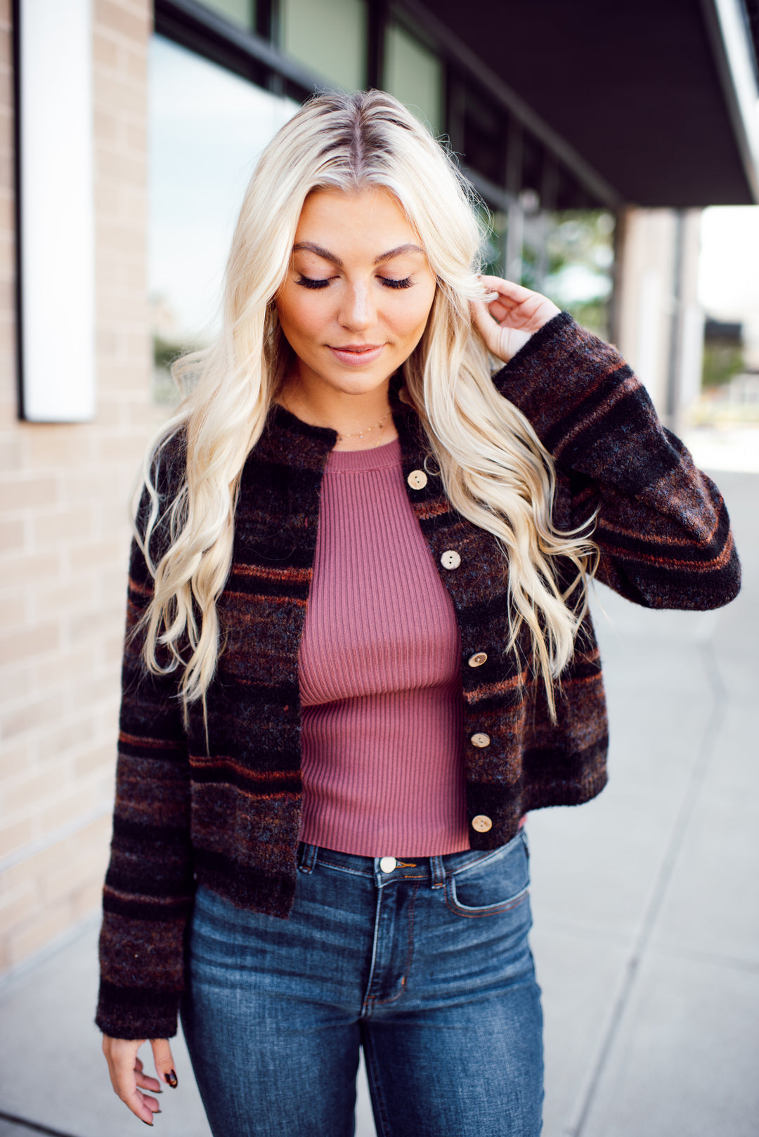 Campfire Cozy Cardigan (Brown)