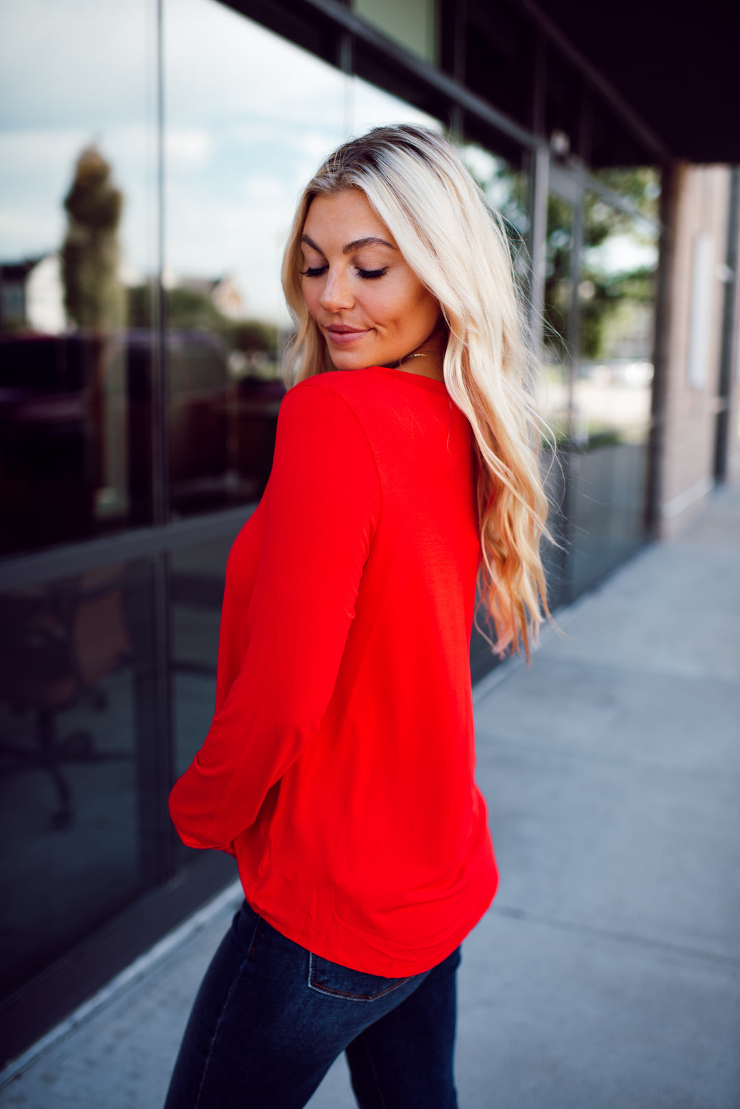 Endless Comfort Long Sleeve Top (Ruby)